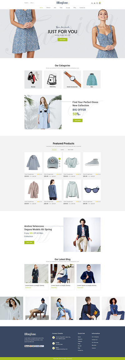 Fashion Website 3d animation banner branding categories design fashion footer graphic design illustration logo menu motion graphics products slider ui vector