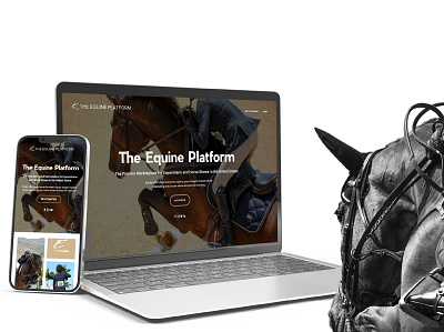 The Equine Platform Marketplace Marketing Landing Page Design ui
