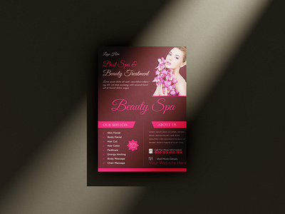 Creative Spa and beauty saloon flyer design beauty care beauty center beauty flyer beauty parlor beauty salon salon spa spa and beauty spa and beauty care spa brochure spa flyer spa flyer template