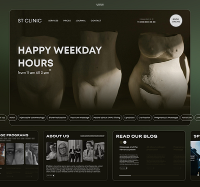 ST CLINIC. Website concept of a cosmetology clinic design ui ux web