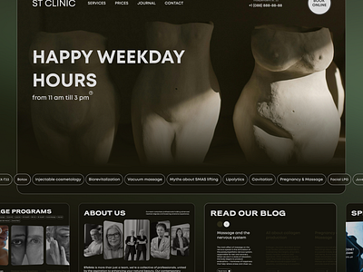 ST CLINIC. Website concept of a cosmetology clinic design ui ux web