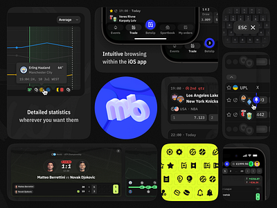 Mollybet: Overview app bet app betslip betting bookmaker branding design gambling gaming icon interface logo modern mollybet neon sport ui ux web web design