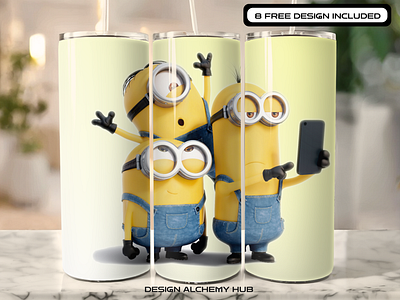 Minion 20oz Tumbler Wrap 20oz 20oz sublimation 20oz tumbler design design inspiration graphic design minion minions photoshop sublimation sublimation tumbler sublimation tumbler wrap tumbler tumbler mockup tumbler wrap tumblers