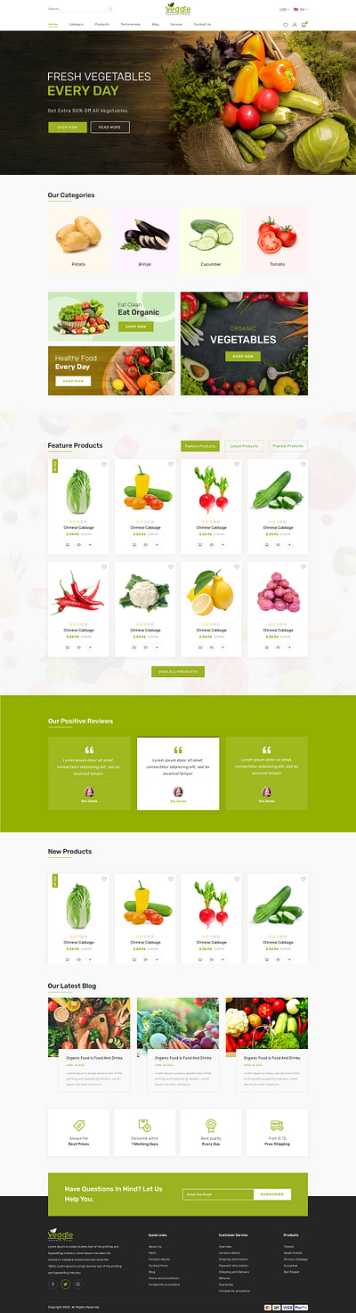 Fresh Harvest Organics Vegetables website design 3d banner branding cart design footer fresh fresh harvest fruit graphic design header illustration logo menu motion graphics organics ui vector vegetables. veggies