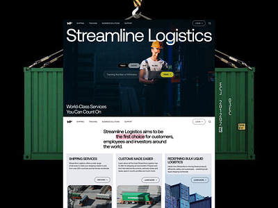 Corporate Logistics Website business corporate landing logistics product ui ux web website