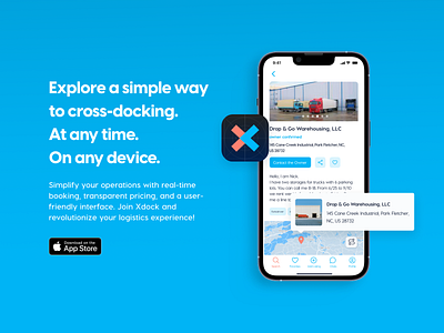 xDock | Logistics App & Web Platform branding logo mobile design uxui web design