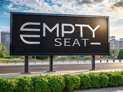 EMPTY SEAT name latter logo design icon