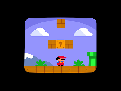 CRTworld - Mario 2d animation graphic design vector