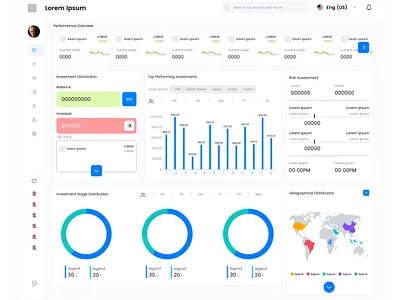 Investment Dashboard Designs branding ui