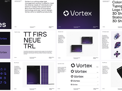 Vortex - Brand Identity brand brand chart brand identity brandguidlines branding chart graphic colors graphic design motion graphics typography ui