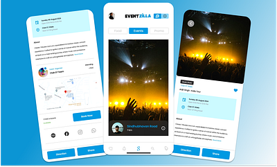 EVENTZILLA APP UI figma graphic design ui uiux