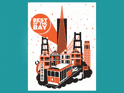 Best of the Bay 2024 cover by James Olstein best of the bay best of the bay 2024 conceptual illustration conceptual illustrator cover editorial editorial illustration editorial illustrator illustration james olstein james olstein illustration jamesolstein.com san francisco magazine texture vector