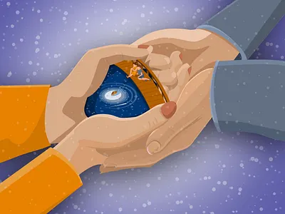 Wish for Love art bridge childhood conceptual design evening feeling flat graphic design illustration inspiring love memory night romantic tender vector wish