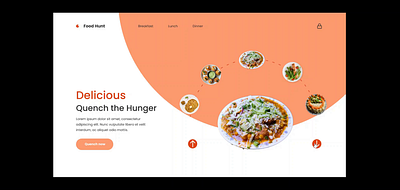 3D restaurant webpage design 3d 3dwebpage animation figma foodwebpage ui