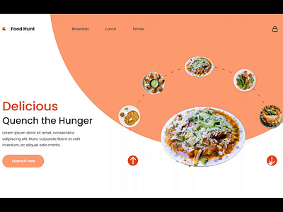 3D restaurant webpage design 3d 3dwebpage animation figma foodwebpage ui