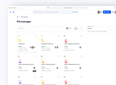 File Manager UI design file manager product design saas