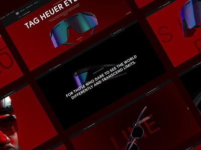 TAG Heuer Eyewear 3d animation design graphic design interface motion graphics ui ux webdesign website