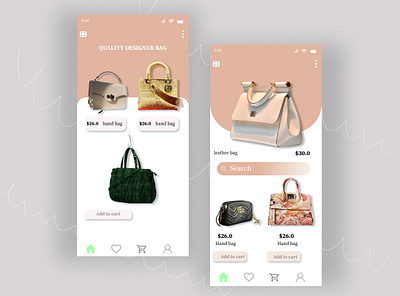 Fashion bag designer app design interface ui ux