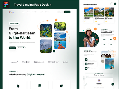 Travel Landing Page Design appdesign branding dashboard design figma graphic design illustration landingpage mordendesign travel travelwebsite ui uiux uxdesign website