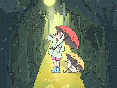 A summer rainy day animation cometyooon gifillustration illustration motion graphics