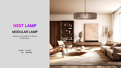 NEST LAMP 3d design 3d modeling blender keyshot lamp minimalism nest design product design render wood wood design