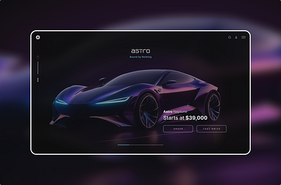 Astro - electric car website ideas branding ui