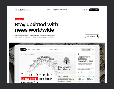 TheViewIsland Landing Page app design figma landingpage ui website