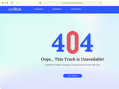 404 Error Page 404 dailyui design error fitness practice ui ux