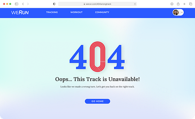 404 Error Page 404 dailyui design error fitness practice ui ux