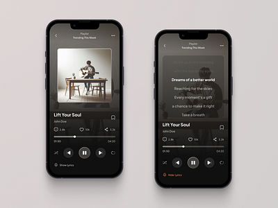 Music Player Mobile App mobile app music streaming app ui ux