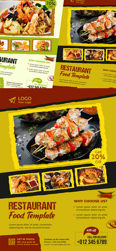 Food flyer design promotion