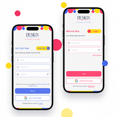 Mobile Sign up / Login Page with Input Process login login page mobile login mobileapp signup signup page ui ui design uiux ux