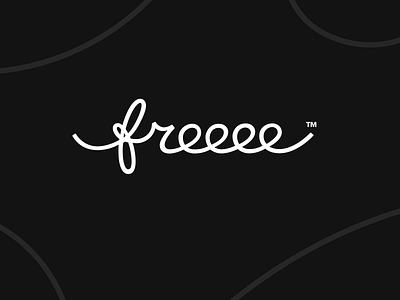 freeee branding calligraphy custom eco flow free fun idea identity lettering logo logotype minimal monoline script simple style sustainable type unique
