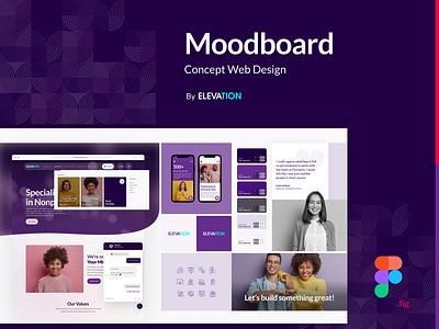 Concept Web Design - Moodboard Template concept web design design download inspiration mockup mood board moodboard moodboard download non profit nonprofit nonprofit website design ui ui design uidesign web web design mood board webdesign