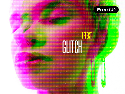 Digital Glitch Effect anaglyph crt cyberpunk digital distortion download effect error free freebie glitch glitching matrix photo photoshop pixelbuddha psd screen template vhs