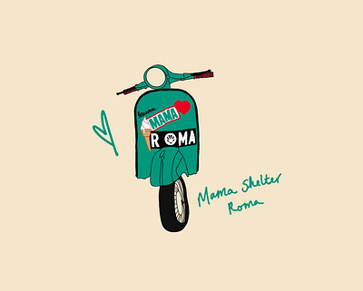 mama shelter roma brand design brand identity brand mark branding branding inspo graphic design hand drawn icons illustration illustration design italian summer italy italy vacation logo logo design procreate roma rome rome italy