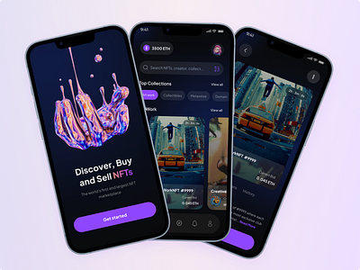 NFT APP EXPLORATION graphic design ui