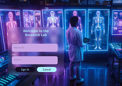 Login Page - Research Lab design graphic design login page site ui user ux web website