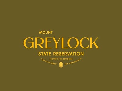 Mount Greylock State Reservation branding forest hiking logo mountain outdoors sustainable tree typography