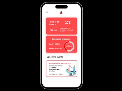 Blood donation app android animation mobile app motion graphics prototyping ui