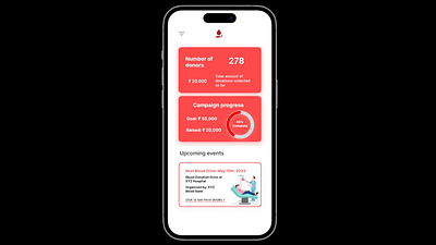 Blood donation app android animation mobile app motion graphics prototyping ui
