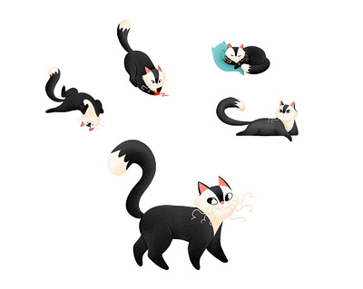 Cat character book illustration cartoon character character character design childrens illustration illustration