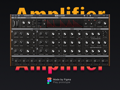 Amplifier amplifier dark figma mockup music play prototype try ui vector