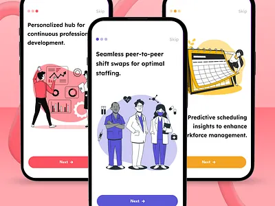 Healthcare App Screens app design healthcare app landing page design saas app saas screen design saas screens ui uiux ux web design