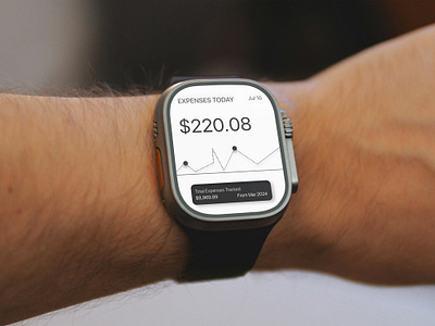 Minimal Finance Tracker for Apple Watch apple watch ui