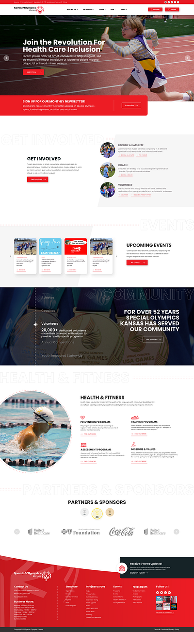 Special Olympics Kansas Website Redesign graphic design redesign website design