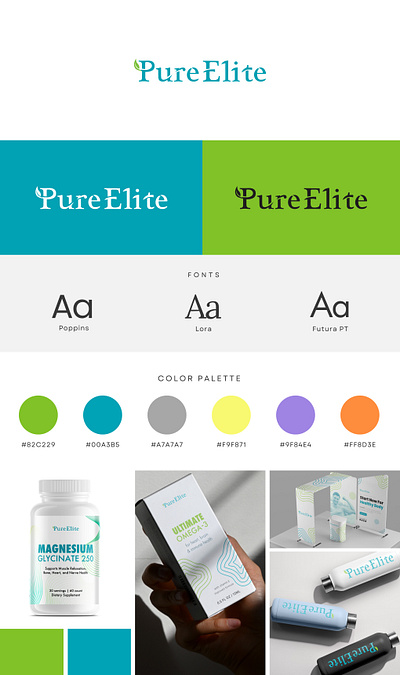 Natural supplements logo and branding brandguide branding logo supplements