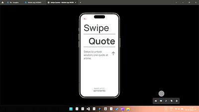 Swipe Quote Application mobile app