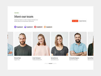 Team Section · Koala UI [V2.5] about about us branding clean color palette design figma illustration landing landing page logo team team page team section template ui ui design ux design uxui