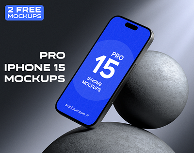 Free iPhone 15 Pro Mockup 15 app mockup free iphone iphone mockup mockup phone phone mockup pro psd